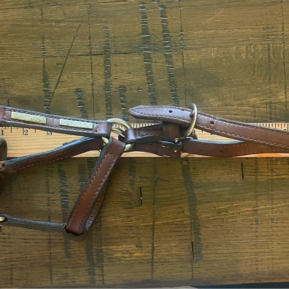 Vintage horse show halter (leather with sterling silver accents). Weanling size - Picture 8 of 12